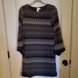 EMMA & MICHELE Women's Black & Gray Dress - Size S